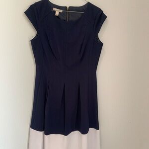 Women’s Dress Barn Established Blue and White Trim‎ Dress Size 8